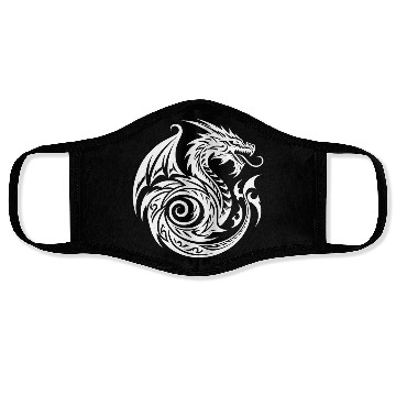 Discover Wild T Tattoo Dragon With Wings Face Masks