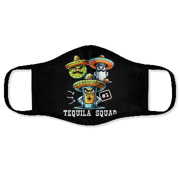 Discover Cinco De Mayo Tequila Squad Drink Number One Face Masks