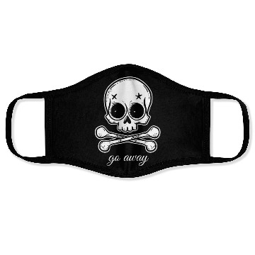 Discover Go Away | Skull and Crossbones Face Masks