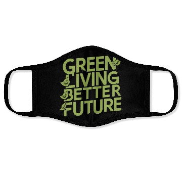 Discover Green living better future Face Masks