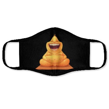 Discover Joyful Yellow Creature Embracing Laughter Face Masks