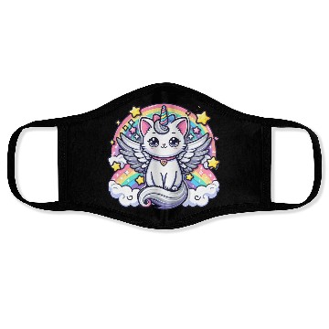 Discover Celestial Charm Unicorn Cat Face Masks