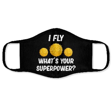 Discover I Fly What's Your Superpower? Funny Cheer Flyer Face Masks