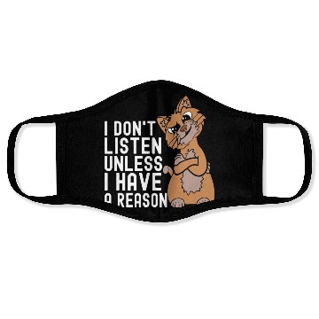 Discover Sassy Ginger Cat Funny Cat Owner Face Masks