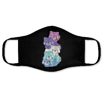 Discover Spectrasexual Flag Pride Lgbtq Cute Red Panda Face Masks