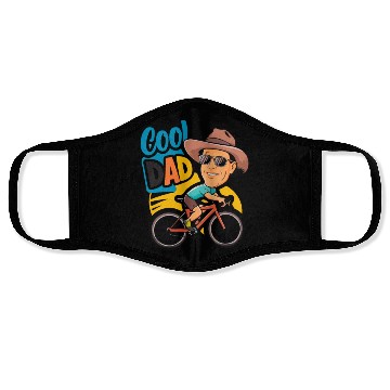 Discover Cool Dad on bicycle - Father's Day Face Masks