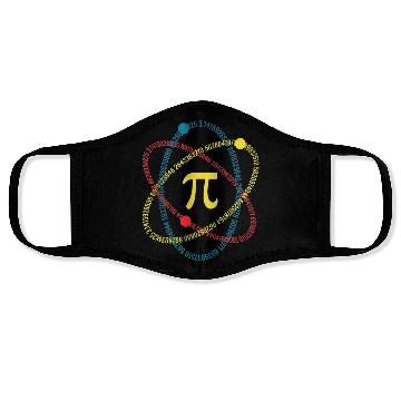 Discover Atom Pi Math Science STEM Gift 3.14 Pi Day Face Masks