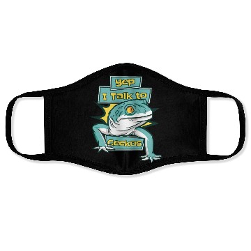 Discover I Talk To Geckos Lizard Gekkota Crested Leopard Face Masks