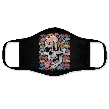 Discover Graffiti style skull Face Masks