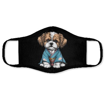 Discover Shih Tzu In Kimono Face Masks