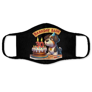 Discover 30th Birthday Bark Bash Face Masks