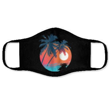 Discover Tropical Sunset Retreat With Soaring Birds Face Masks