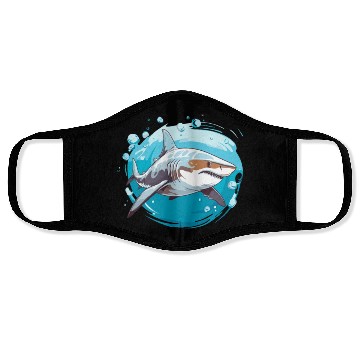 Discover Great White Shark - Ocean Shark - Shark Lover Face Masks
