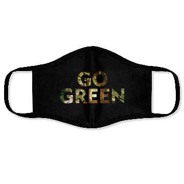 Discover Go Green Design Logo Abstract Face Masks