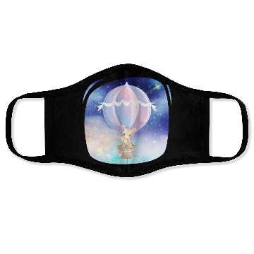 Discover Giraffe And Child Flying Sky Using Hot Balloon Face Masks