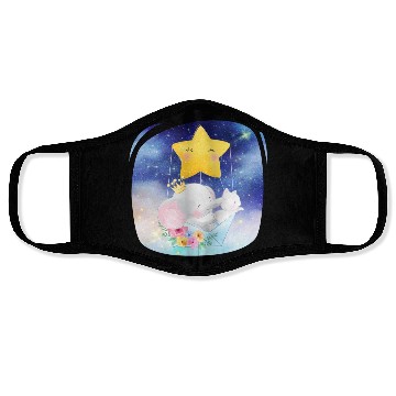 Discover Elephant And Cat Flying Space Using Star Balloon Face Masks