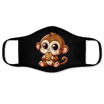 Discover Monkey Chimpanzee Snacking Cookies Face Masks