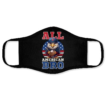Discover 4th Of July Baseball All American Bro Eagle Face Masks