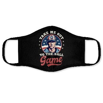 Discover 4th Of July Baseball Take Out To The Ball Game Face Masks