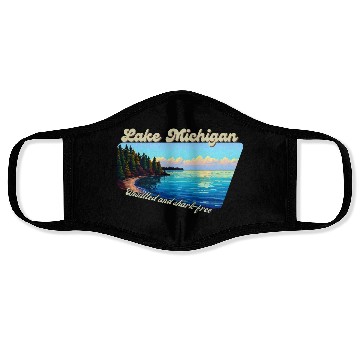 Discover Lake Michigan Unsalted and shark-free Face Masks