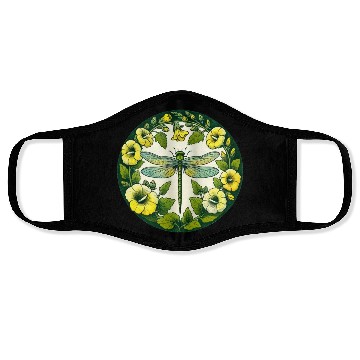 Discover Green Dragonfly Face Masks