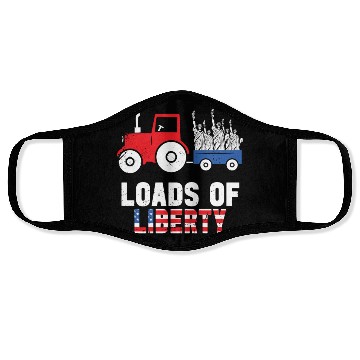 Discover Liberty Tractor Patriotic American Face Masks