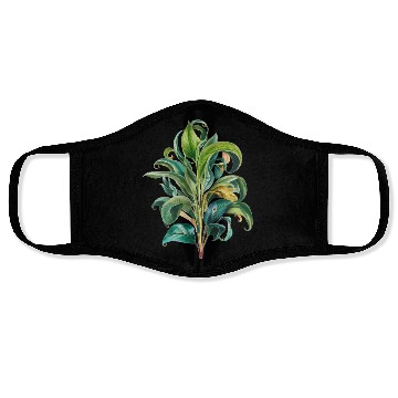 Discover Watercolor Plant Hand Painted Face Masks