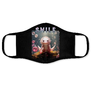 Discover Whimsical Axolotl with Bubbles Face Masks