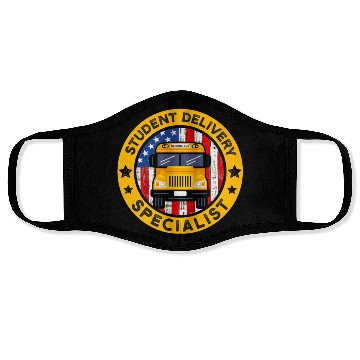 Discover School Bus Driver American Flag School Bus Driver Face Masks