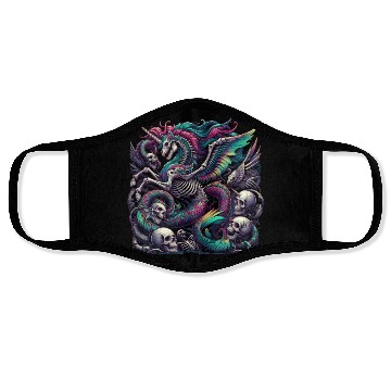 Discover Neon Gothic Unicorn Face Masks