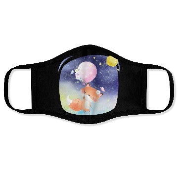 Discover Funny Happy Fox Flying to Sky Using Balloon Face Masks