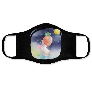 Discover Funny Happy Rabbit Flying to Sky Using Balloon Face Masks