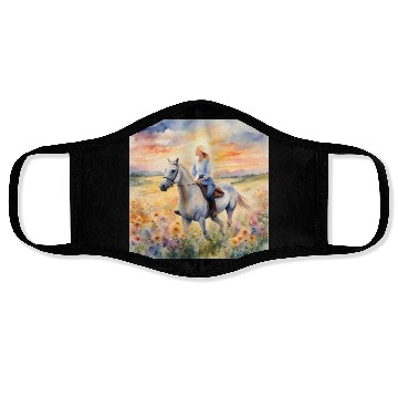 Discover SUNSET RIDE Face Masks