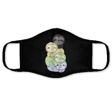 Discover Cassgender Flag Pride Lgbtq Cute Sloth Face Masks
