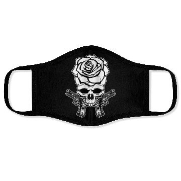Discover Skeleton Roses Guitar Roses Skull Guns Face Masks
