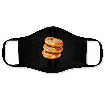 Discover Bagel Lover For Men BreakFast Jewish Food Beigel Face Masks