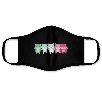 Discover Abrosexual Flag Pride Lgbtq Cute Fox Face Masks