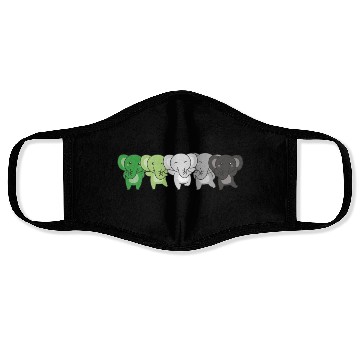 Discover Aromantik Flag Pride Lgbtq Cute Elephant Face Masks