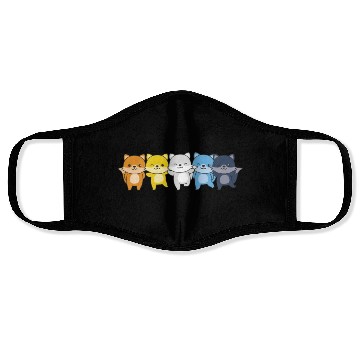 Discover Aroace Flag Pride Lgbtq Cute Fox Face Masks