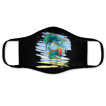 Discover Unique Creative Cute I Alphabet Iguana Insect Ice Face Masks