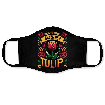 Discover Tulips Tulip Flower Yes I Talk To Tulips Face Masks