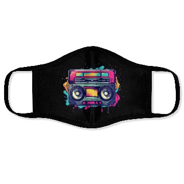 Discover Retro Classic Cassette Tape for a 80s Fan Face Masks