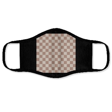 Discover Brown Classic Checkered Big Checkerboard Face Masks