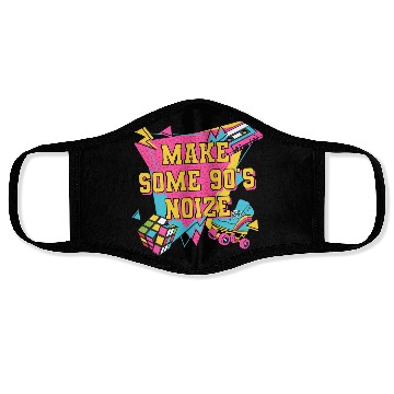 Discover 90s Noize Cool 1990 Chill Retro Vintage Music Face Masks