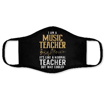 Discover Cool Music Teacher Art School Orchestra Face Masks