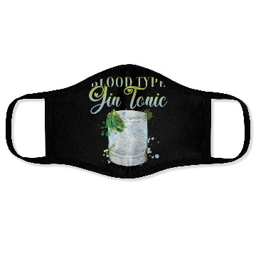 Discover Blood Type gin and Tonic Bartender Face Masks