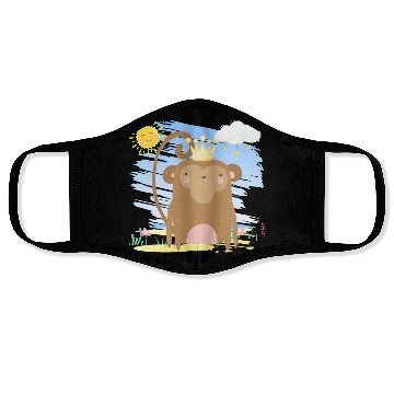 Discover Kawaii Monkey King Using Crown Adorable Cartoon Face Masks