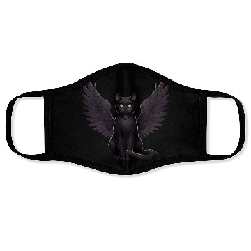 Discover Black Cat Gothic Angel Dark Angel Face Masks