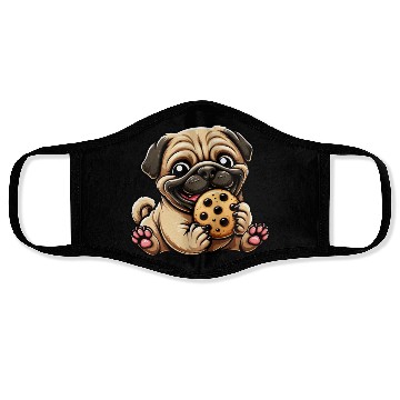 Discover Pug Cookie Sweet Dessert Biscuit Face Masks