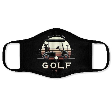 Discover Golf Cart Sunset Face Masks